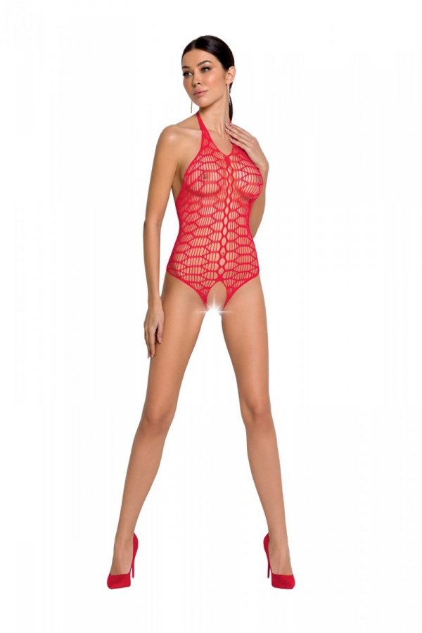 BS087 Bodystocking Czerwony 
