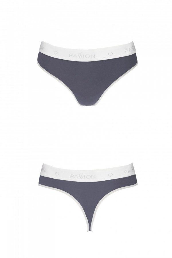 PS007 PANTIES dark grey stringi bawełniane 