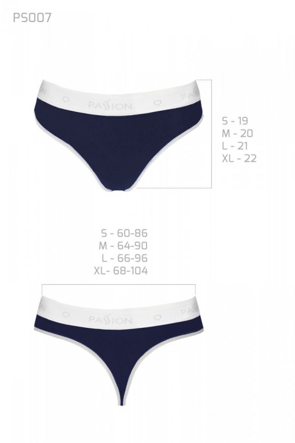 PS007 PANTIES navy blue stringi bawełniane 