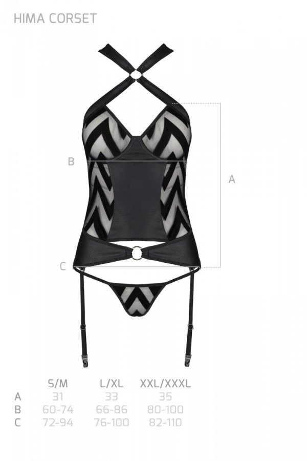 HIMA CORSET Czarny gorset