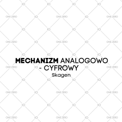 mechanizm analogowo - cyfrowy Skagen