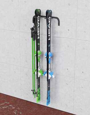 Ramiona wieszaka NU2C z nakładkami zabezpieczającymi narty