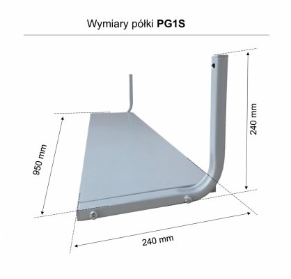 Wymiary półki pojedynczej PG1S