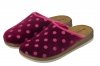 Inblu CT-35 kapcie damskie bordowe w grochy