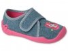 Befado 122X016 BLANCA kapcie na rzep jeans