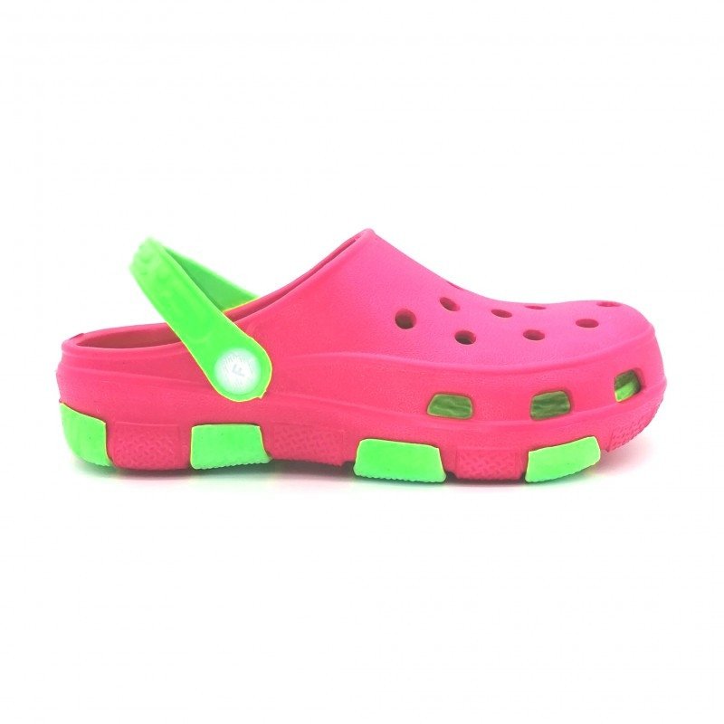 FOGO (Realpaks) klapki dziecięce róż/zieleń