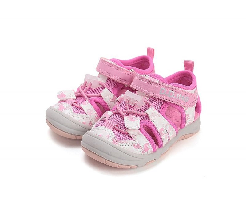 Sandałki sportowe D.D.STEP G065-61146DM HOT PINK na rzep