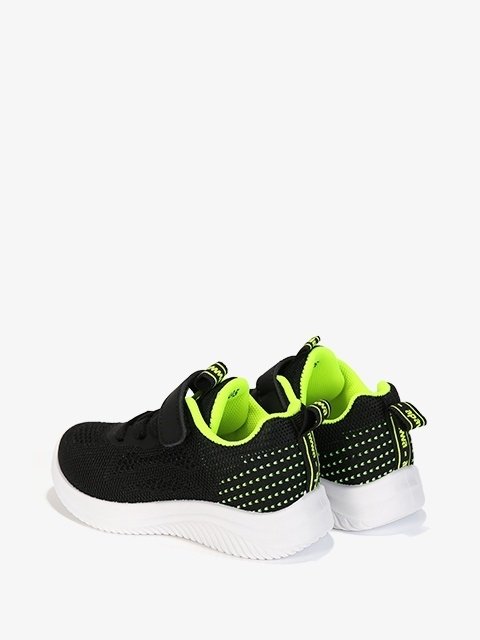 Apawwa ABC2091P BLACK/GREEN chłopięce buty sportowe na rzep