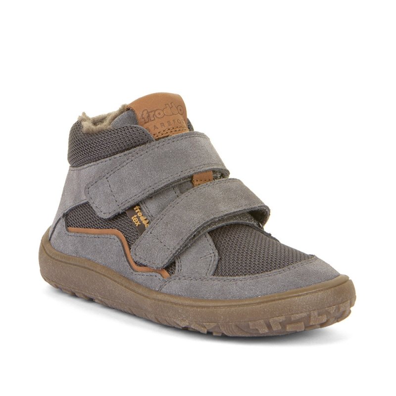 Trzewiki FRODDO G3110254-3 GREY barefoot chłopięce na rzepy
