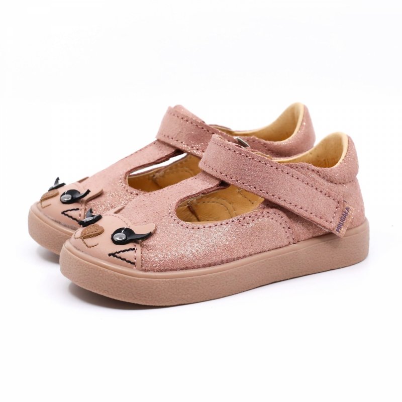 Baleriny Mrugała TOLA 2280/5-44 KITTY ROSA POŁYSK na rzep