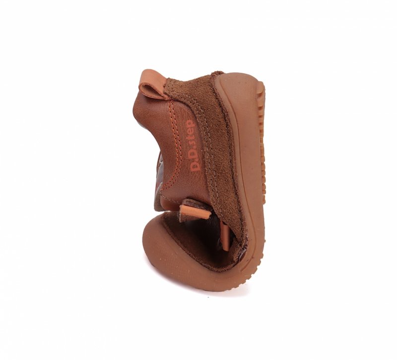 Półbuty D.D.STEP BAREFOOT S063-51483AM CHOCOLATE na rzepy