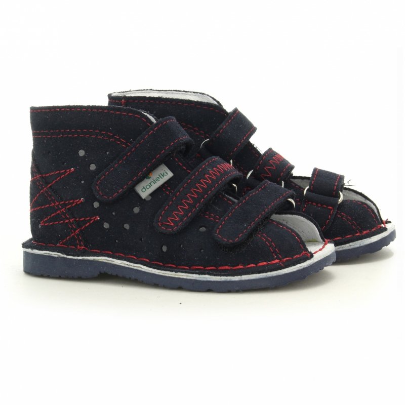 Buty Danielki  profilaktyczne T105 granat czerwony