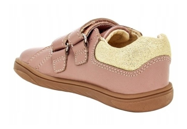 Półbuty BARTEK BAREFOOT 8600355 różowy na rzepy