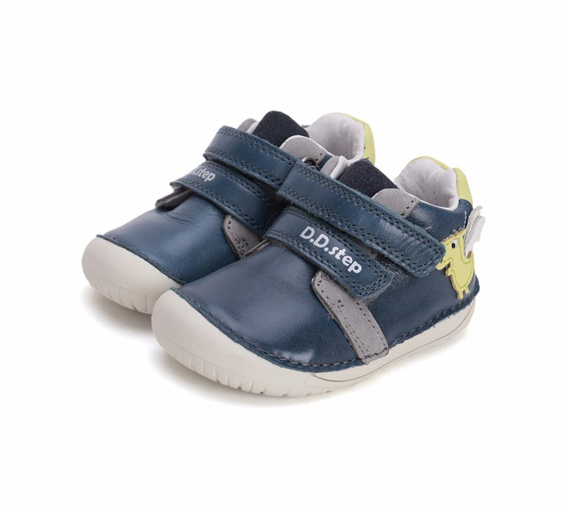 Trzewiki D.D.STEP BAREFOOT S070-51562A ROYAL BLU na rzepy
