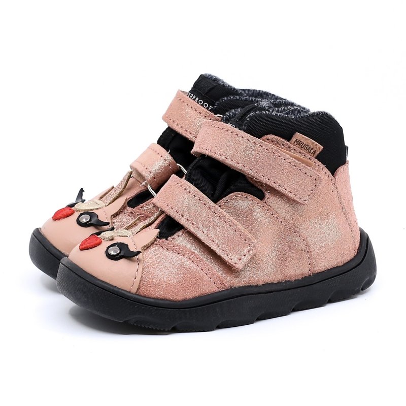 MRUGAŁA NEKO 6124/5-44 BAREFOOT pony rosa połysk TE-POR na rzepy