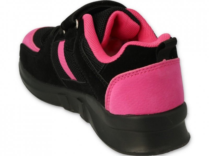 Befado 516X129 buty sportowe czarno-różowe na rzep