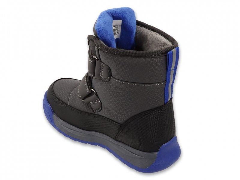 Befado 169X038 Śniegowce szare ocieplane na rzepy