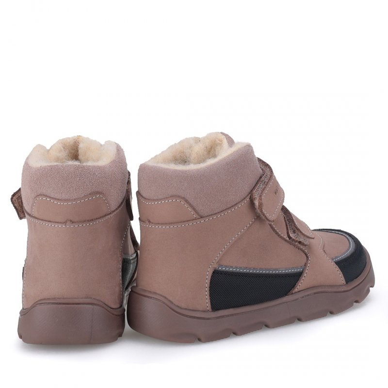 EMEL EV2809M-19 barefoot Trzewiki chłopięce na rzepy