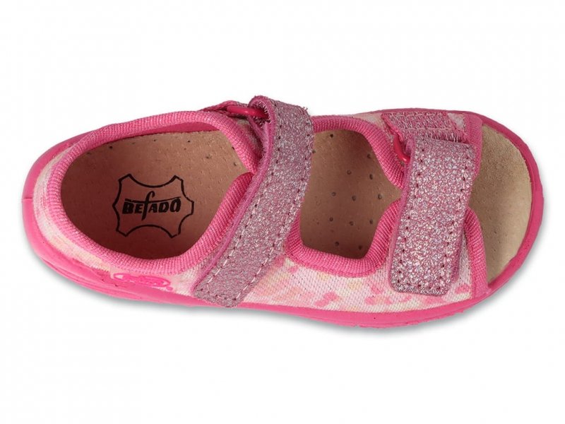 Befado 063X015 SUNNY różowe sandałki dziewczęce na rzepy