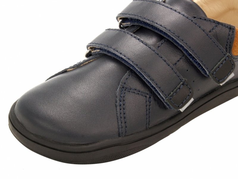 Półbuty BARTEK BAREFOOT 8600356 granat na rzepy