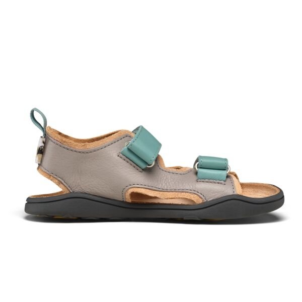 AFFENZAHN 01394-80151 Sandały Leather Grey na rzepy