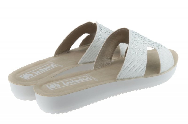 Klapki damskie Inblu BM-49 bianco-platino