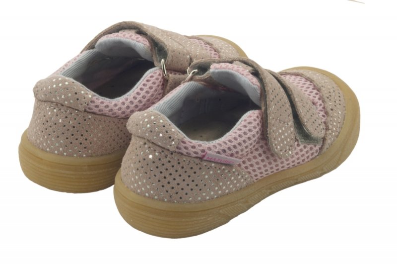 Mazurek Slipper Barefoot PUDER KROPKI na rzepy