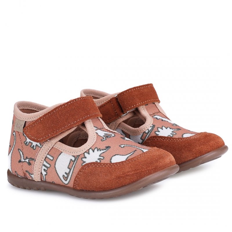 EMEL EK5221-2 kapcie chłopięce dinozaury na rzep 