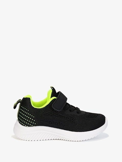 Apawwa ABC2091P BLACK/GREEN chłopięce buty sportowe na rzep