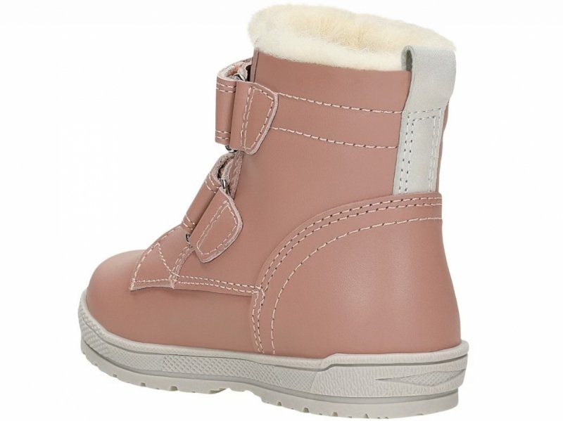 Trzewiki BARTEK 8400855 ocieplane różowe na rzepy