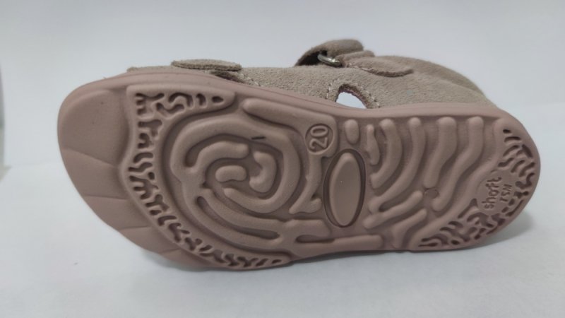 Sandałki MAZUREK 1363 PUDRE DOTS  na rzepy