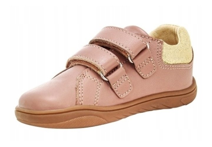 Półbuty BARTEK BAREFOOT 8600355 różowy na rzepy