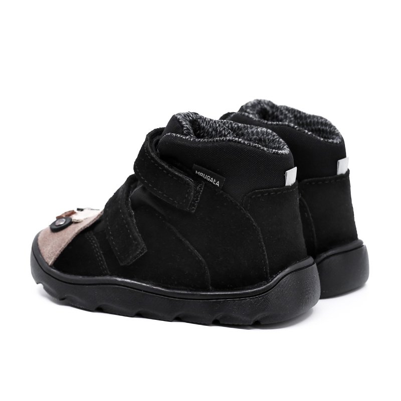 MRUGAŁA NEKO 6124/5-92 BAREFOOT alpaca black TE-POR na rzepy