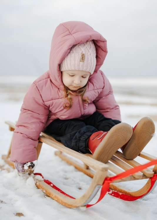 Minimus MKB5001DR Robin 2 - bordowe, zimowe botki barefoot