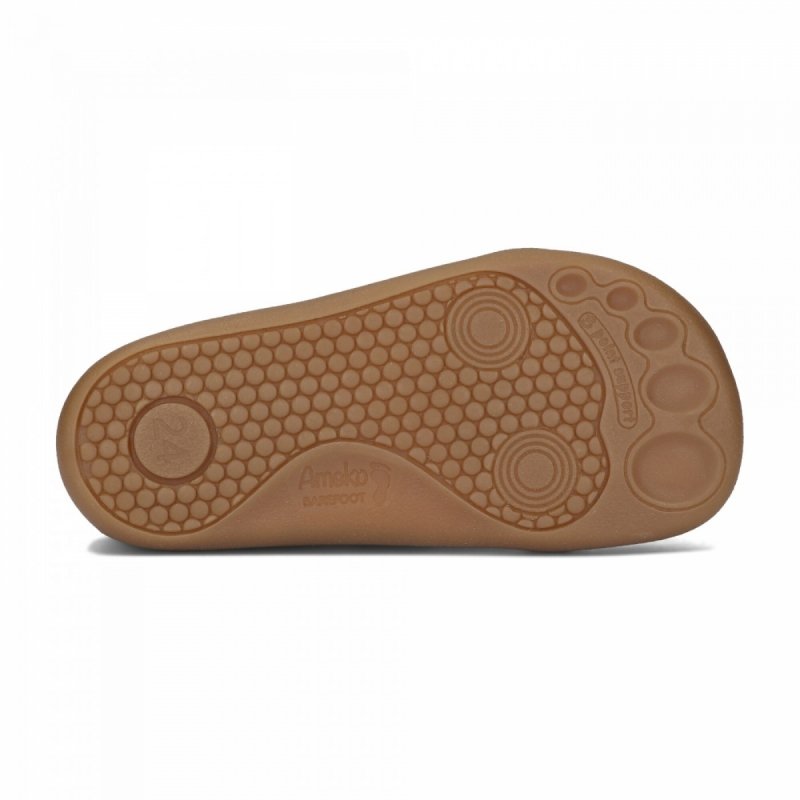 Półbuty AMEKO BAREFOOT AFRO - BLUE chłopięce na rzepy