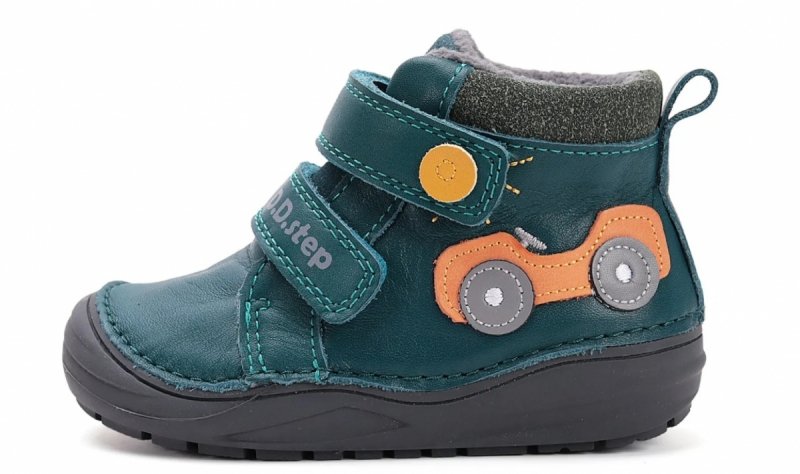Trzewiki D.D.STEP BAREFOOT S071-52771A SEA GREEN na rzepy