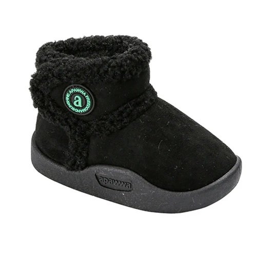 APAWWA C5506P BLACK Trzewiki ocieplane na rzep