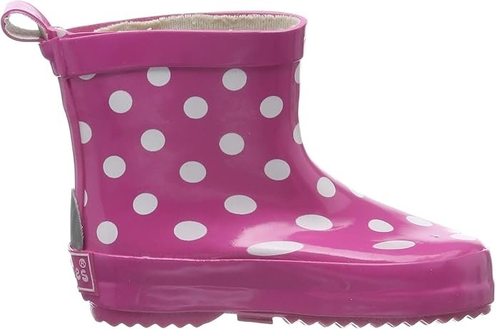 PLAYSHOES 180358 18-pink krótkie kalosze w grochy