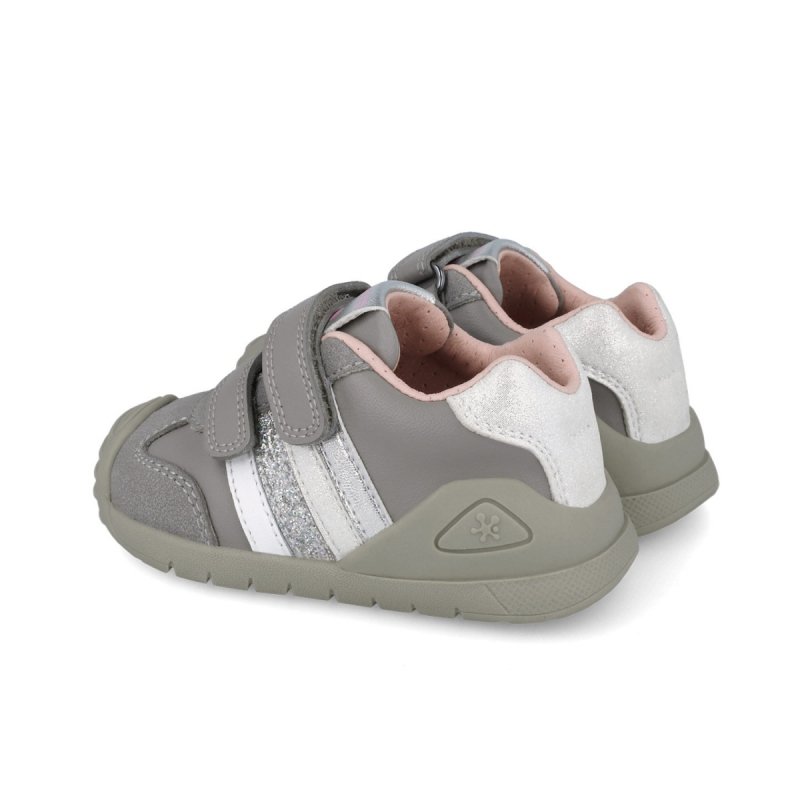 BIOMECANICS 251129-D154 GRIGIO półbuty dla dziewczynki na rzepy