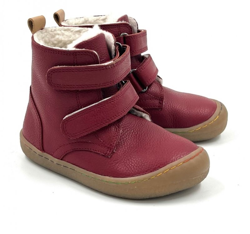 Minimus MKB5001DR Robin 2 - bordowe, zimowe botki barefoot