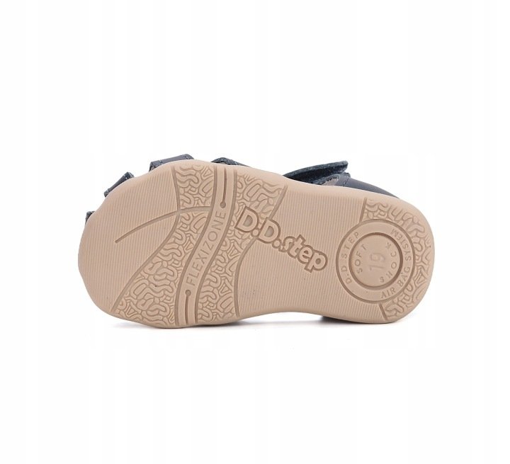 Sandałki skórzane D.D.STEP G075-61516AM ROYAL BLUE na rzepy