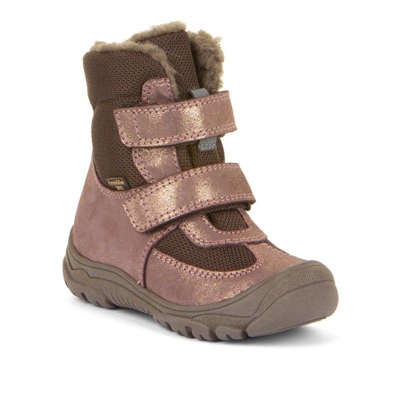 Trzewiki ocieplane FRODDO G3160229-6 PINK-GOLD dziewczęce na rzepy