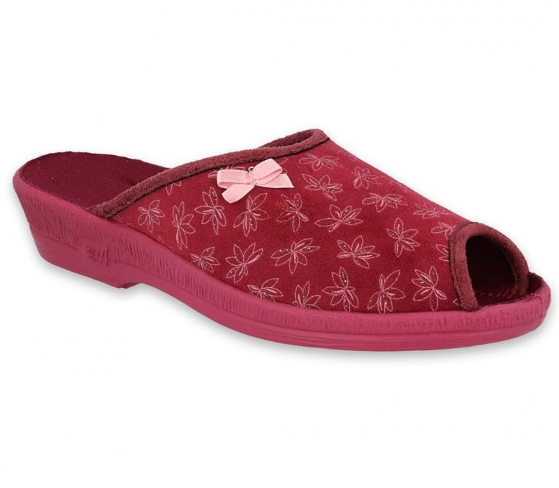 Befado 581D197 ANIA kapcie damskie bordo