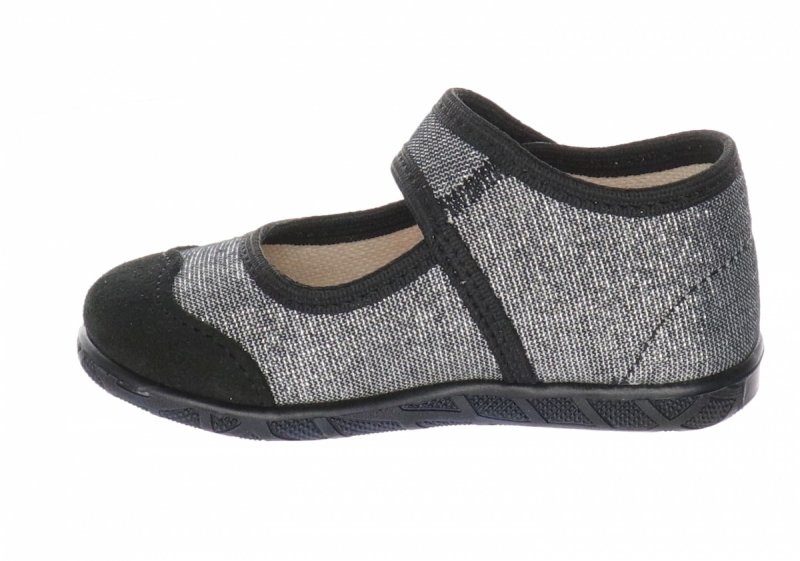 MILAMI 111 BR-19 SILVER kapcie dziewczęce na rzep