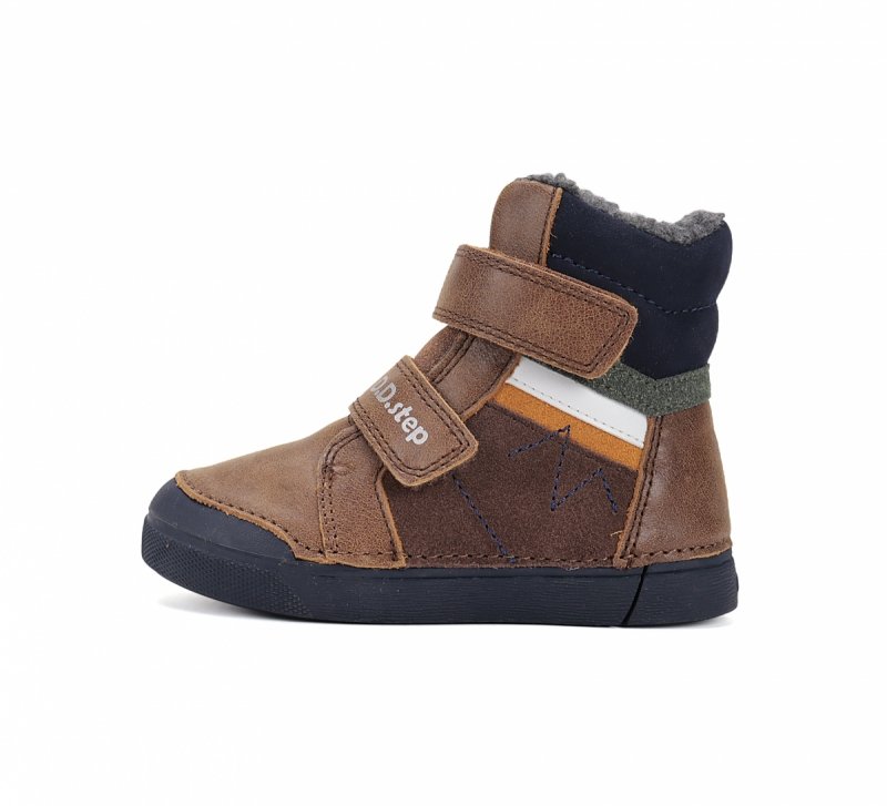 Trzewiki D.D.STEP W068-52388BM Chocolate na rzepy