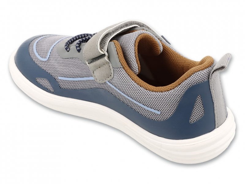 Befado MOOVIE BAREFOOT 004Y006 grey buty chłopięce na rzep