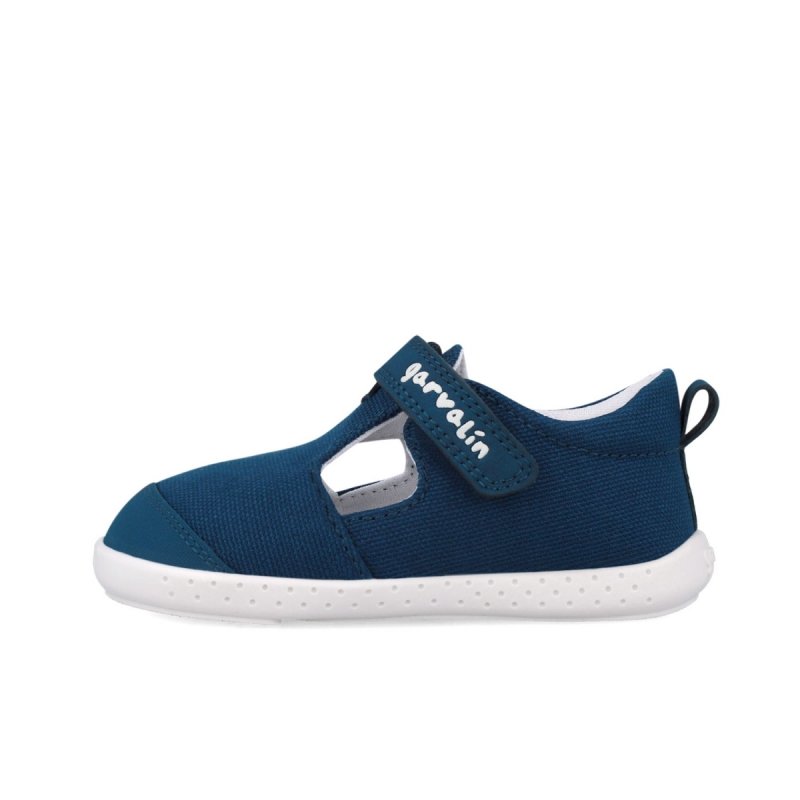 GARVALIN 252340-A089 AZUL MARINO kapcie barefoot na rzep