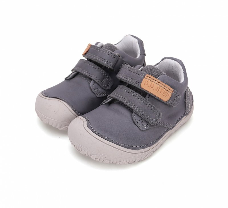 Półbuty D.D.STEP BAREFOOT S073-51761M DARK GREY na rzepy