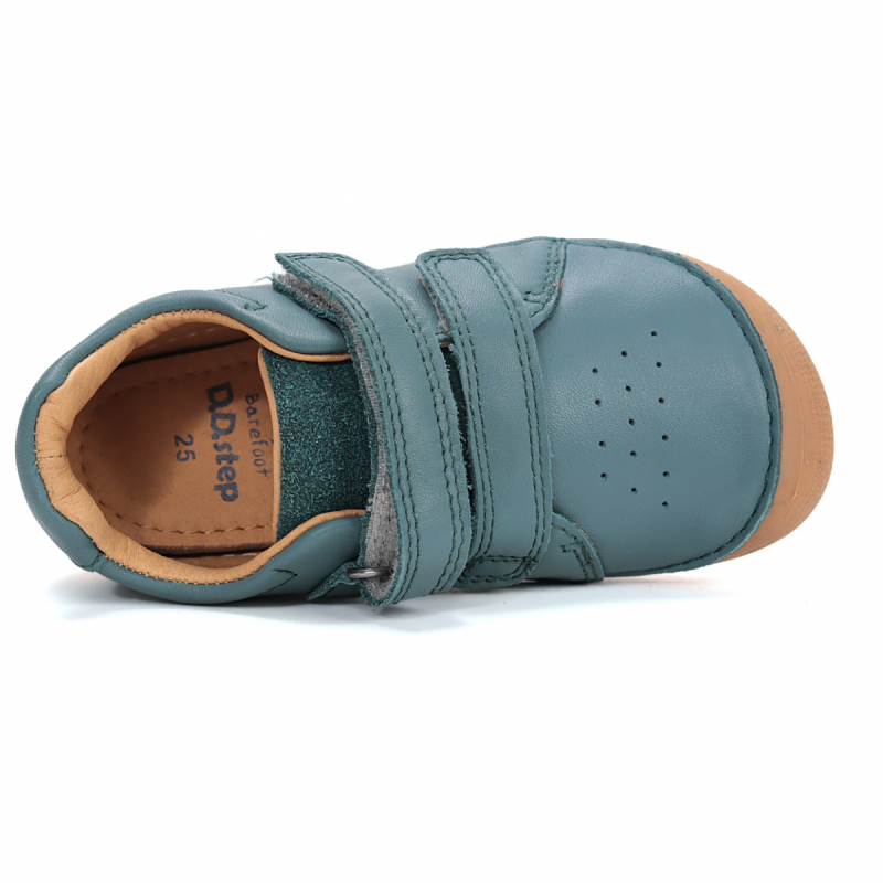 Trzewiki D.D.STEP BAREFOOT S063-61983BL Emerald  na rzepy