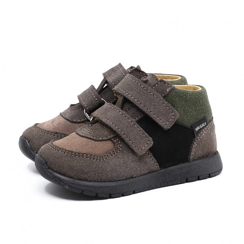 Trzewiki Mrugała KRIS 4326/5-88 grey na rzepy